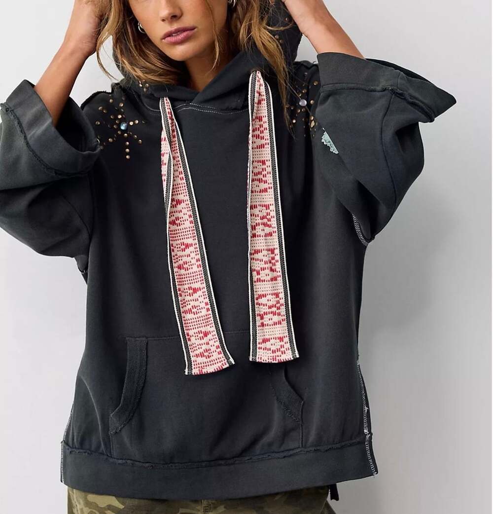 Free People We The Free Bejeweled Hoodie size Small